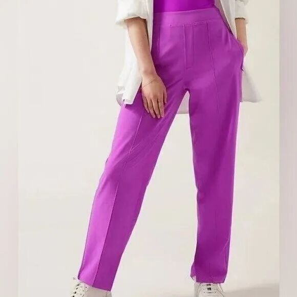 Athleta Pants Womens 18 Purple Vienna Slim Pant Neon - Picture 7 of 11